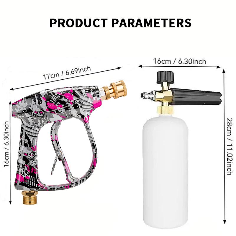 Universal PA Foam Cannon for Most Pressure Washers, Adjustable Multi-Angle, Brass Fitting, High Foam Car Wash Sprayer