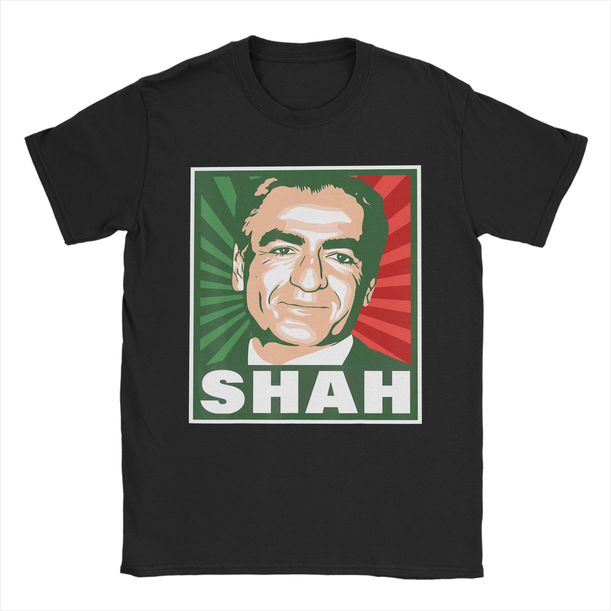 Streetwear TShirt Summer Irans Flag with Pahlavi Crown shir va khorshyid Fashion TShirts Cotton Tee Shirt Short Sleeve Tees S