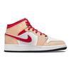 Air Jordan 1 Mid GS Light Curry Cardinal Red Kinder-Sneaker Creme Weiß-Onyx Weiß 554725-201