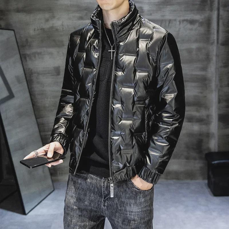 Men's Slim Shiny Down Jacket - Autumn/Winter 2023 Korean Style