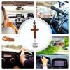 Rear View Mirror Cross Wooden Auto Ornament Rear View Lightweight Automotive Interior Rearview Religious Decor For Friends