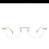 Anti Blue Light Women Frameless Glasses Men Photochromic Retro Frameless Computer Vintage Polygon Eyewear