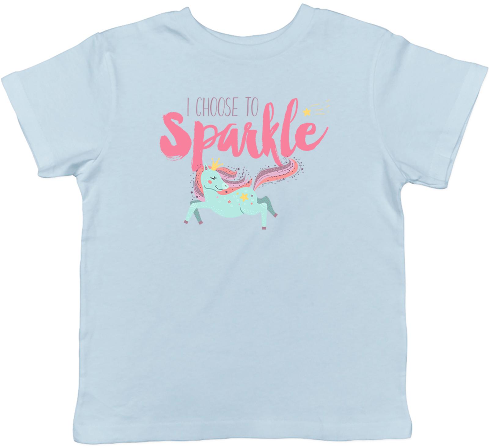 

I Choose To Sparkle Unicorn Childrens Kids T-Shirt Boys Girls 140