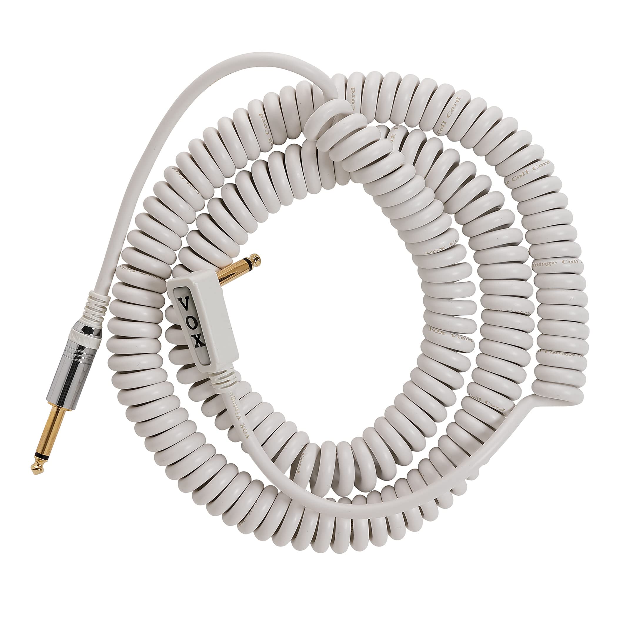

VOX VCC90 Guitar & Bass Shielded Cable, Coiled Cord, 9m, White