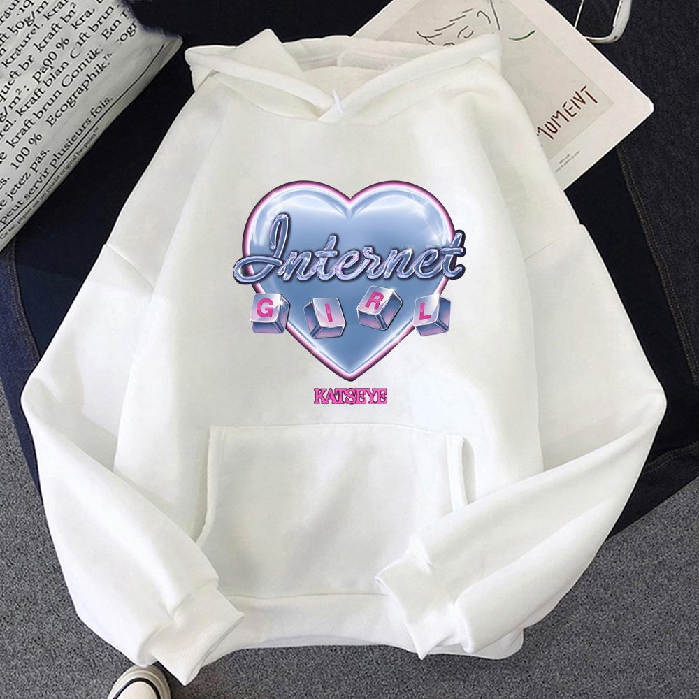 KATSEYE 2026 New Song Internet Girl Printing Hoodie Aesthetic Fashion Sweatshirt Graphic Printing Pullover Hoody