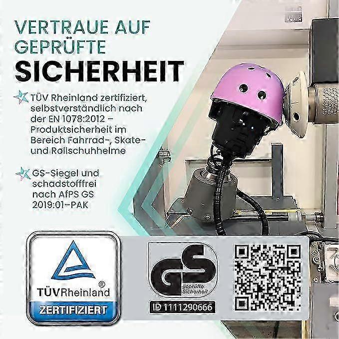 Kinder Skateboardhelm - TÜV Rheinland GS-zertifiziert - Ab 3 Jahren - Kinder Mädchen Fahrradhelm - Deutsche Marke Kinderhelm - Skateboardhelm