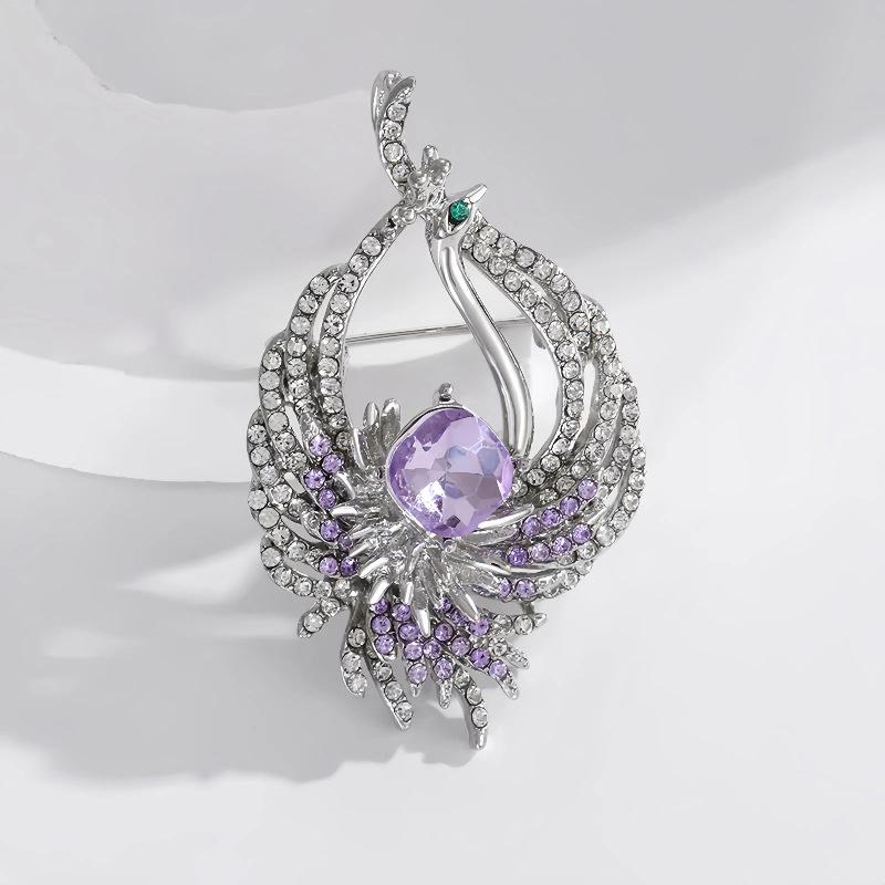 

1 Pc Fashion Temperament Rhinestone New Wing Phoenix Brooch For Women s Clothing Coat Accessories Gifts