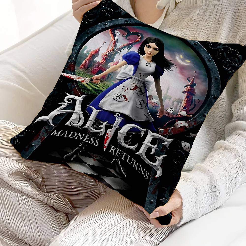 A-Alice M-Madness R-Returns Cushion Cover Inches Farmhouse Decor Home Throw Pillow Covers For Couch Decorations