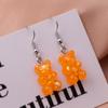 Cute Sequin Gummy Bear Dangle Earrings Cartoon Animal Drop Earrngs for Women Girls Party Holiday Jewelry Gifts