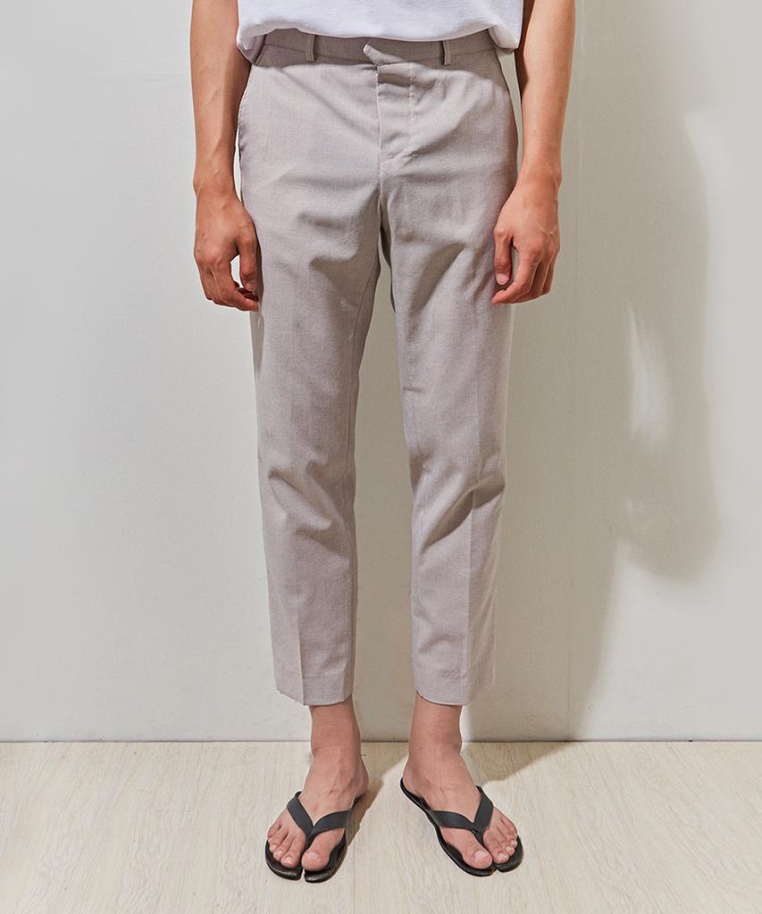 THE-ABON Men'S Summer Glenchet Suit Set-Up Slacks Beige