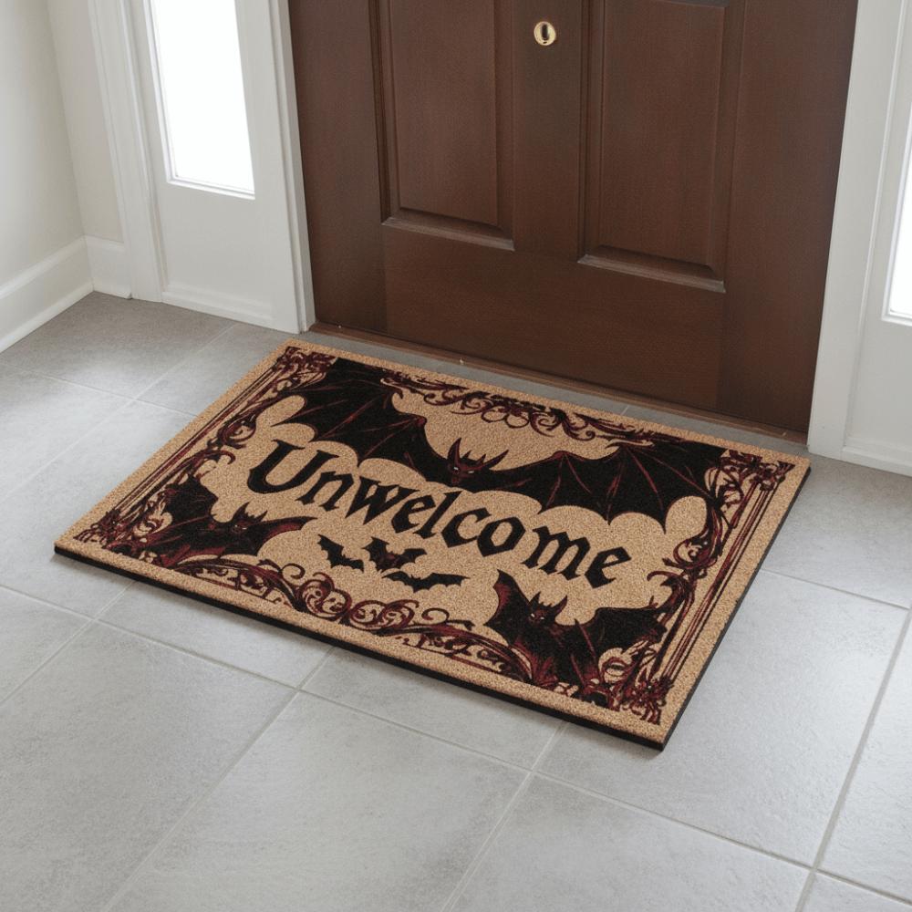 Crystal Velvet Halloween Unwelcome Floor Mat Gothic Style Decorative Door Mat Party