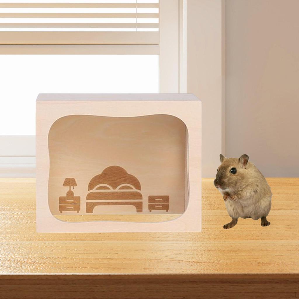 Hamster Cage Accessories Hiding Supplies Decoration Peeking Shed Hideout for Hamsters Gerbils