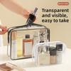 Modern Minimalist Pvc Travel Toiletry Bag With Large Capacity For Cosmetic And Bathroom Storage