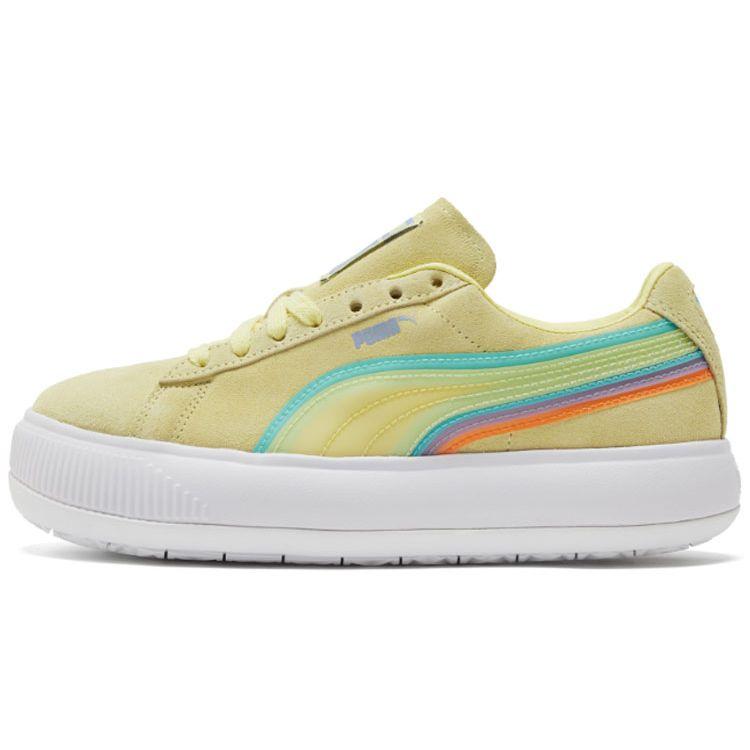 

Puma Замшевые Mayu Легкие Дышащие Кроссовки на Платформе Низкие Женские Кроссовки Желтые 382580-02 35.5