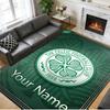 Dywanik z kryształowego aksamitu z własnym tekstem/imieniem, Miękka antypoślizgowa mata podłogowa, Dekoracja domu Celtic FC