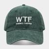 American washed retro WTF letter embroidered baseball cap men's and women's outdoor leisure sports versatile sunshade cap