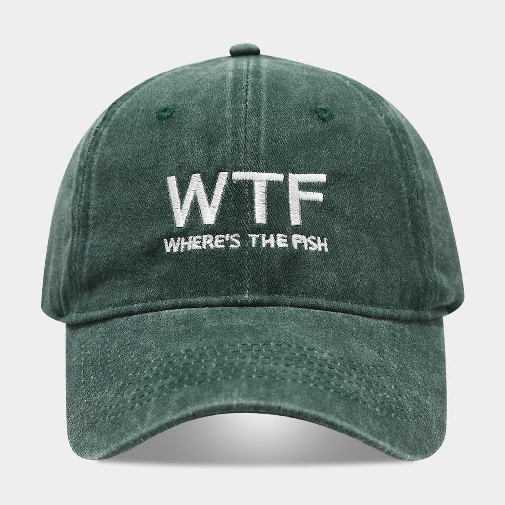 American washed retro WTF letter embroidered baseball cap men's and women's outdoor leisure sports versatile sunshade cap