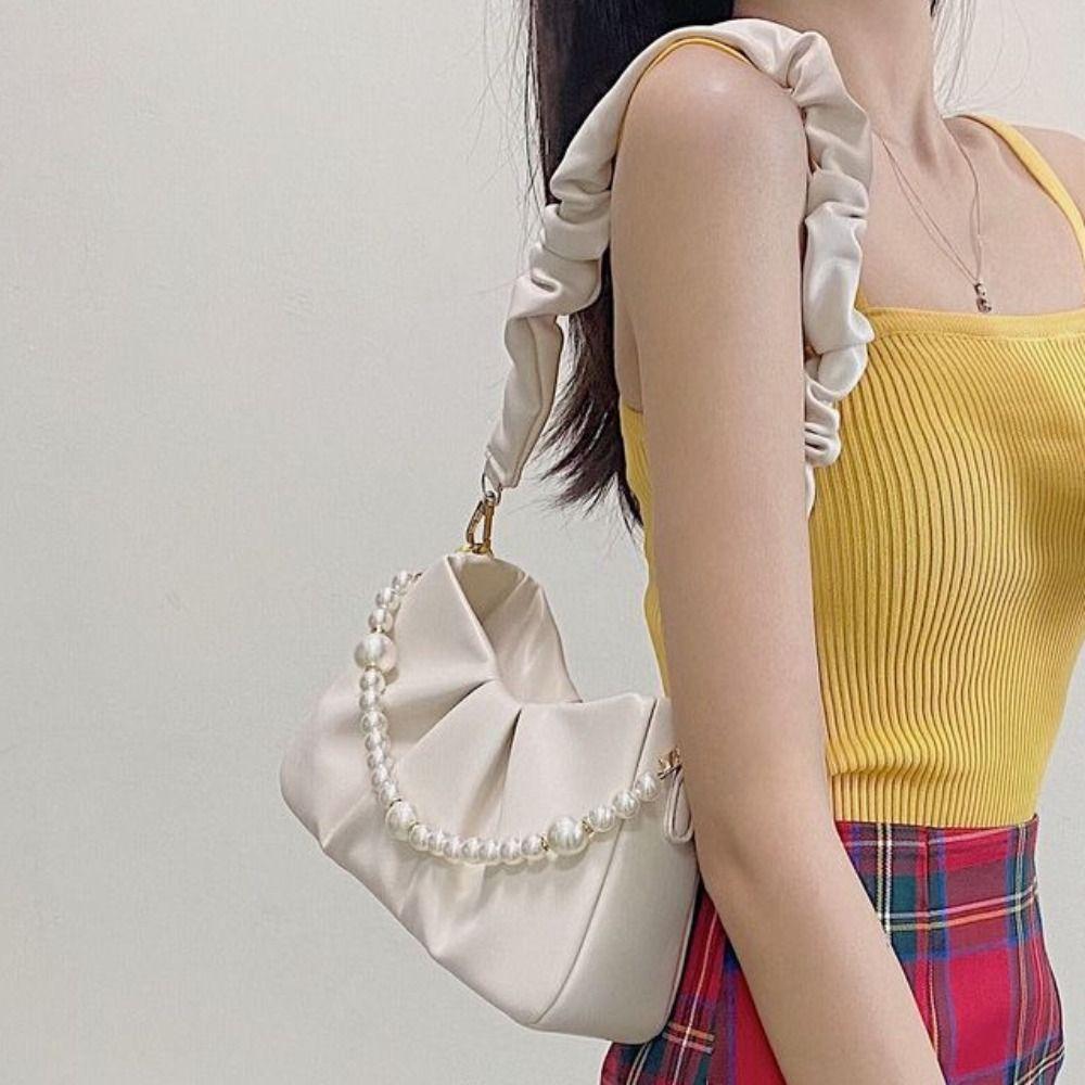 Carrying Solid Color Underarm Bag Large Capacity Single Shoulder Wallet  Female Lady Girl