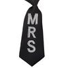 Shirt Tie Adjustable Buckle Neck Strap Short Version Rhinestone Letters MR MRS Necktie Parties Romantic Couple