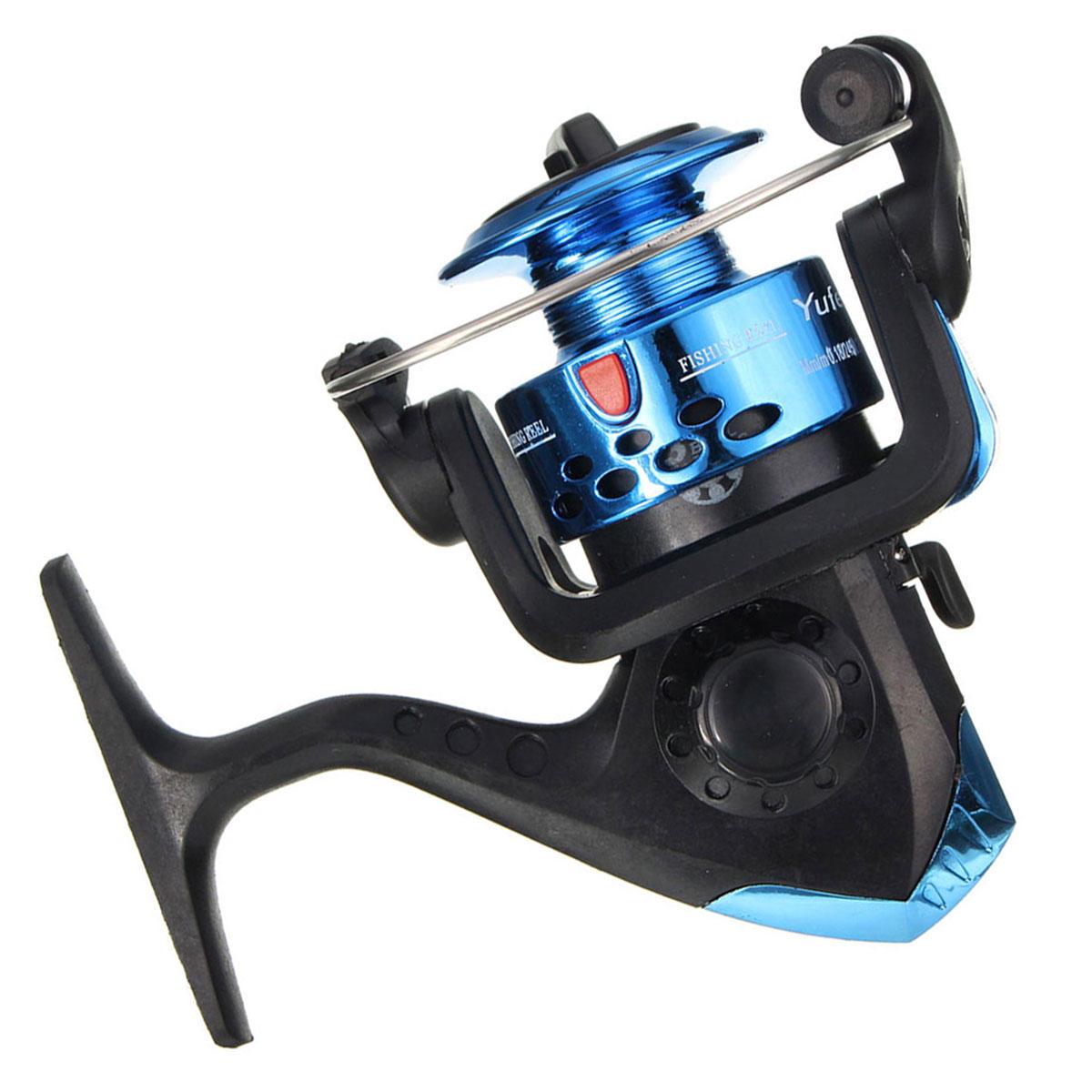 

Рыболовная катушка Спиннинговые рыболовные катушки 5,2:1, левая/правая ручка, складная пресноводная морская удочка, маховик синий