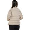 Li Ning Womens Fitness Series Solid Color Slim Fit Stand Collar Zipper Long Sleeve Down Jacket Women Outerwear Dusty-Gray AYMU112-5