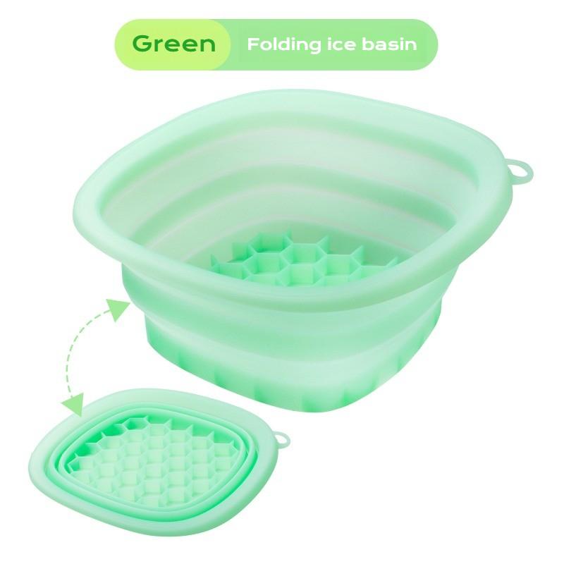 Collapsible Silicone Face Ice Bath Tray Cold Therapy for Facial Puffiness Portable Cryo Skin Tool Travel Beauty Bowl Facial Tool
