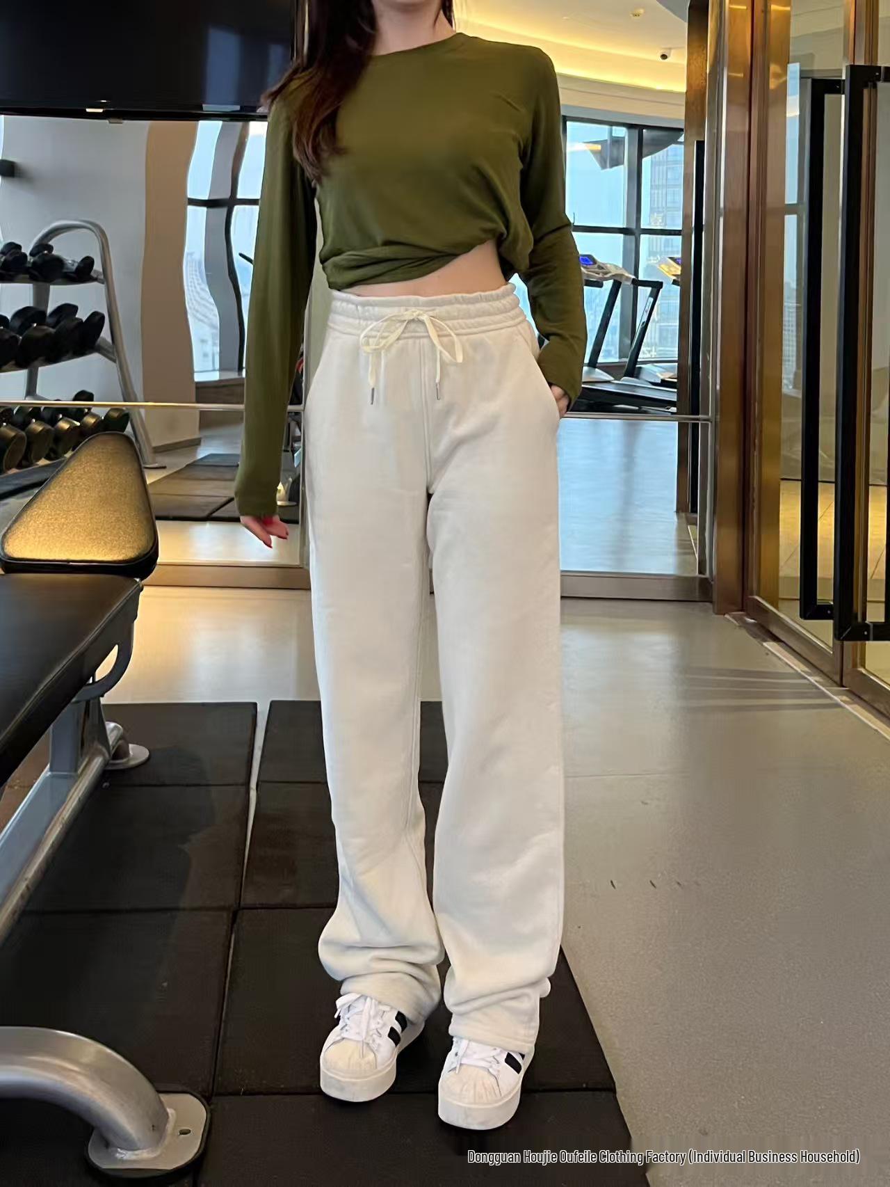 

Loungeful Fleece-Lined Slim Fit Drawstring Pants Size 8 (110-130 lbs)