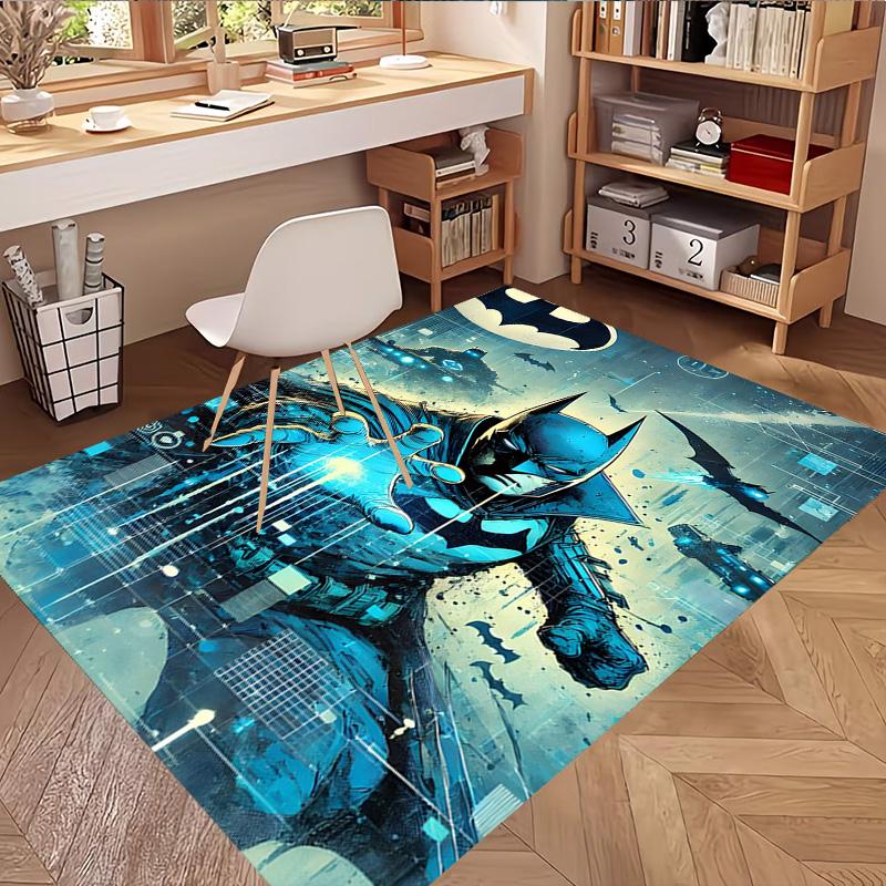Batman Print Rug, Washable Floor Carpet, For Entryway Dorm Laundry Room Office Study, Home Decor Birthday Christmas Gift