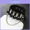 Gothic Skeleton And Bullet Design Neutral Chain Leather Handpiece For Halloween Accessories Summer