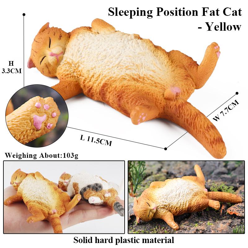 Oenux Drzewko dla kota Kociak Bobtail Syjamski Sfinks Ragdoll Model Figurka Akcji Figurka Urocza Dekoracja Zwierzę Dzieci Zabawka Prezent