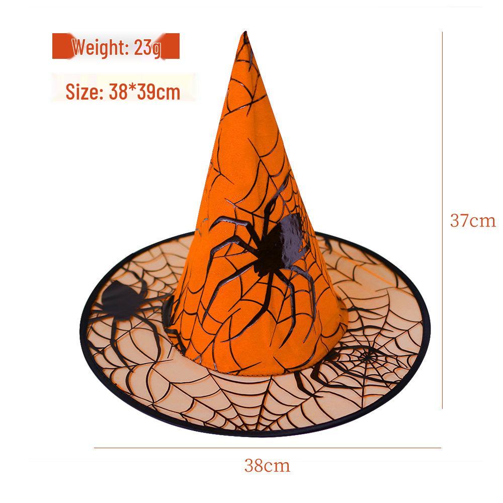 Halloween Witch Hat Costume for Kids and Adults - Mesh Wizard Hat