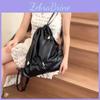 Silvery Drawstring Shoulder New Double Bag Womens Korean Lazy Tote Backpack Lightweight Easytocarry Outdoor Sports Backpack Kty