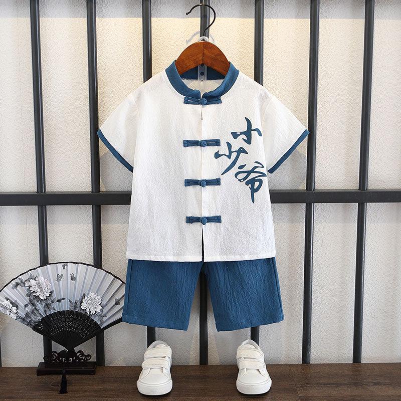 Children's Hanbok Suit Summer Baby Children's Chinese Style Clothes Boy's Birthday Dress Tang Suit Performance Clothes