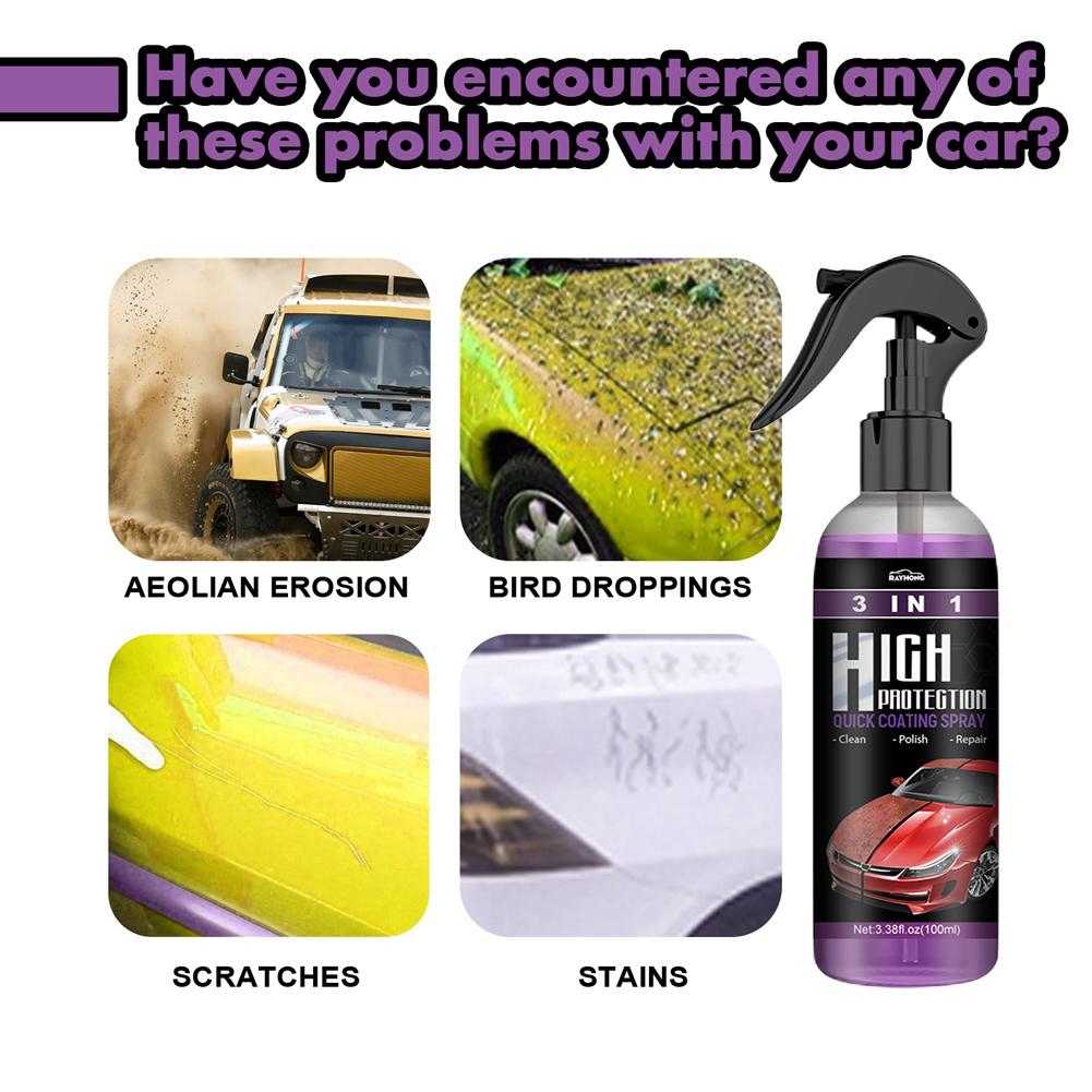 3 In 1 Quick Coating Spray High Protection Shine Armor Ceramic Car Wash Car Shield Coating Cleaning Nano Polishing Paint Wax