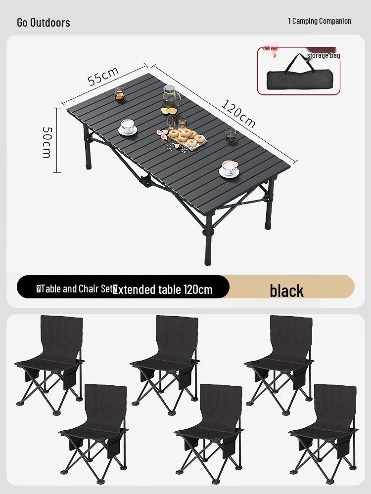 Portable Outdoor Folding Table & Chair Set - Perfect for Camping & Picnics