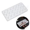 Candy Making Molds Clear Plastic Chocolate Molds 21 Grids Mini Heart Shape Baking Tray for Mousse Jelly Homes Kitchen Use