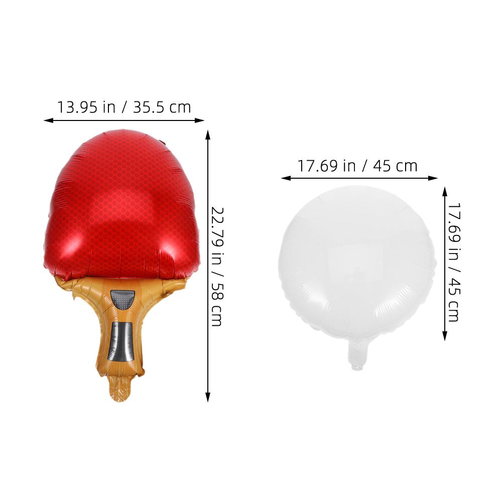 9 Pièces Ballons de Tennis de Table Sportifs Feuille Réutilisables Décorations Fournitures de Fête d'Anniversaire Événements Intérieur Extérieur Ballon de Tennis de Table