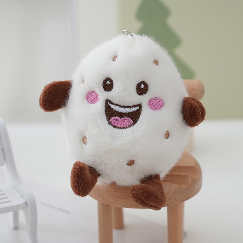 Cute Cartoon Smile White Brown Potato Plush Doll Pendant For Gift Children