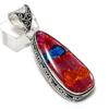 Natural Dichroic Glass Gemstone 925 Sterling Silver Jewelry Pendant 2.29" ETC-14628