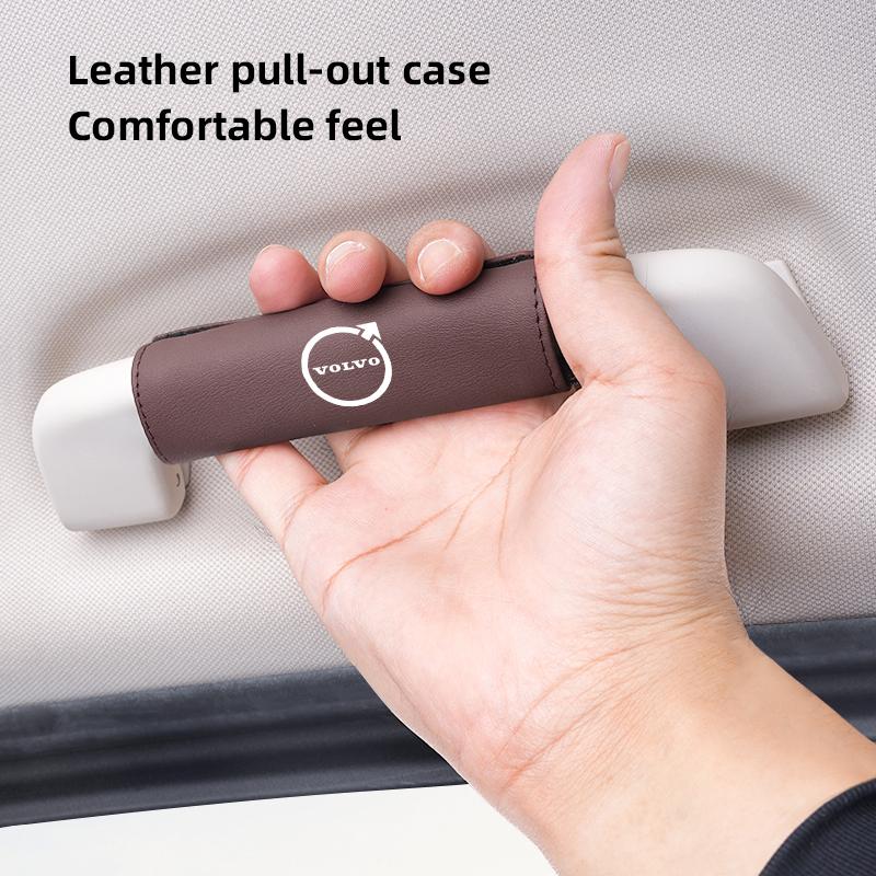 Leather Car Roof Armrest Handle Protection Cover Auto Interior For New Volvo V60 V40  XC90 S60 C30 XC60 V50 V70 S90 AWD XC40 V90