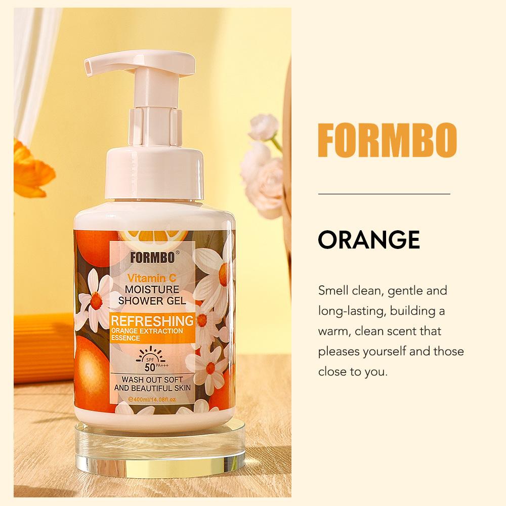 FORMBO Liquid Bubble Mousse Body Wash Fruit Scent Deep Cleansing Moisturizing Shower Gel for Men Women 500ml