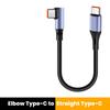 6A 15CM 30CM Short Cable Fast Charging 90° Elbow USB A to Type C Cable For Power Bank USB C To USB C Cable For iPhone 15 16