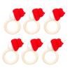 Set of 6 Napkin Buckles Decorative Serviette Rings Napkin Holder Christmas Tabletop Decorations for Wedding Banquets