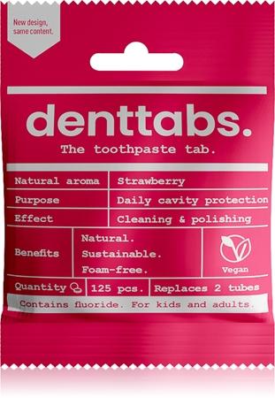 

Denttabs Щетка для зубов Таблетки для детей с фторидом Зубная паста с фтором Таблетки TU прозрачный