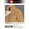 BURTLE 6081 Men's Work Jacket, Spring/Summer Lightweight Twill, Anti-Static, Breathable Norfolk Back, Navy, Size 3L (6081-3-3L)