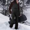 Kayak Pantolonu Kadın Yalıtımlı Kayak Salopeti Snowboard Pantolonu Ayarlanabilir Omuz Askılı Kar Tulumu