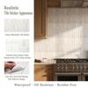 2PCS Vintage PVC Self Adhesive Tile Sticker Oil Proof Brick Print Wall Decal  For Bathroom
