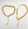 Fashion light luxury double-layer stacked bracelet, titanium steel Cuban chain, snake bone chain, unisex and versatile high-end jewelry