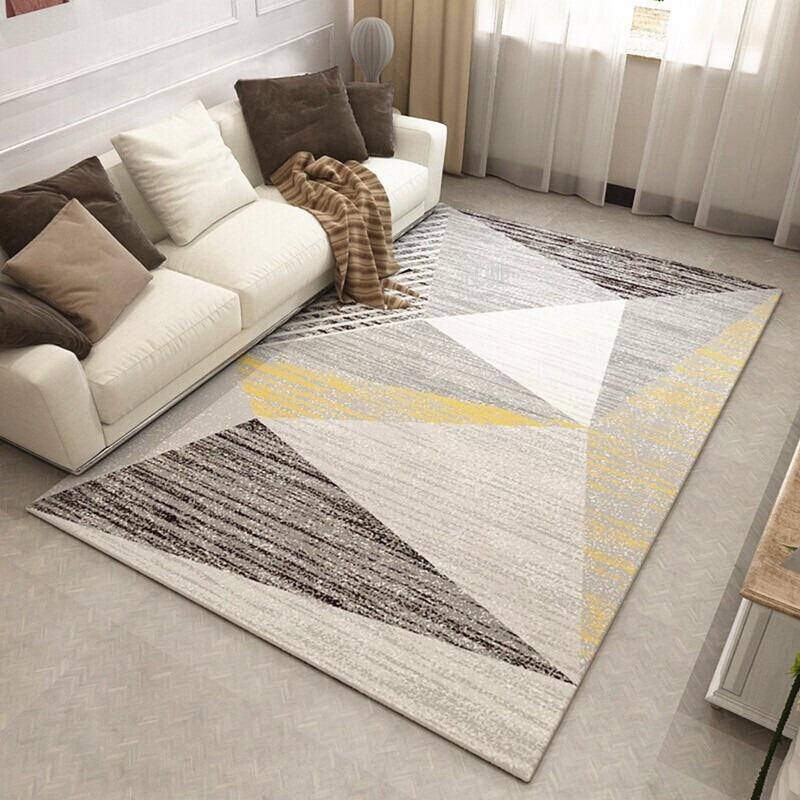 Nordic Abstract Geometry Printing Large Rug Anti-slip and Wear-resistant Soft Mat for Living Room Bedroom Carpet Easy To Clean