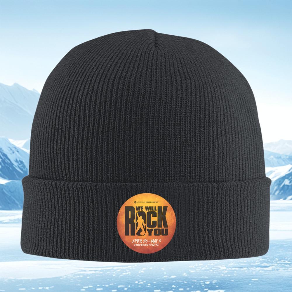 Rock Musical Show Poster Text Style Men Women Unisex Knitted Hat Beanie Pullover Cap Winter Thermal Warm Christmas Outdoor Cyc